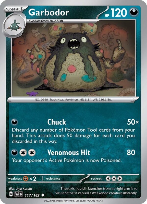 Garbodor 117/182 Reverse Holofoil SV04: Paradox Rift