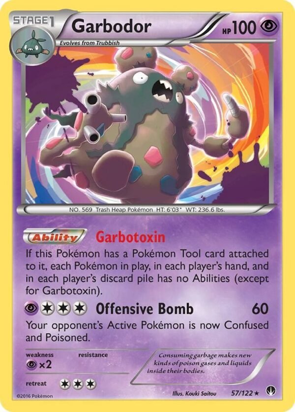 Garbodor 57/122 Reverse Holofoil XY – BREAKpoint Garbodor 57/122 Reverse Holofoil XY – BREAKpoint
