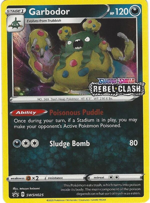 Garbodor SWSH025 (Prerelease) Holofoil SWSH: Sword & Shield Promo Cards Garbodor SWSH025 (Prerelease) Holofoil SWSH: Sword & Shield Promo Cards