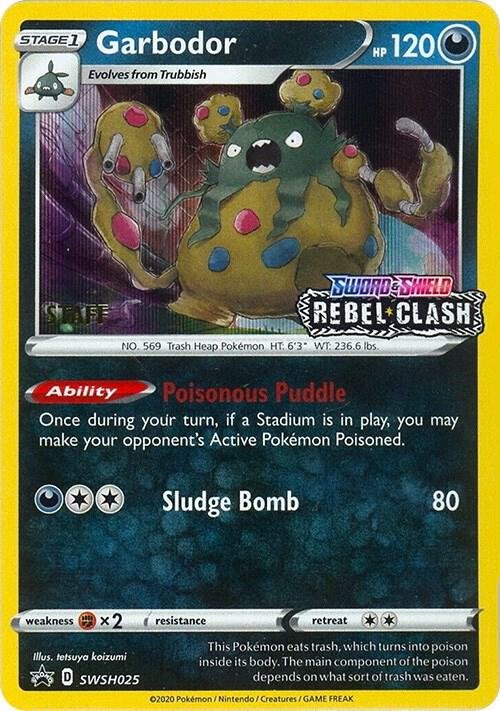 Garbodor SWSH025 (Prerelease) [Staff] Holofoil SWSH: Sword & Shield Promo Cards