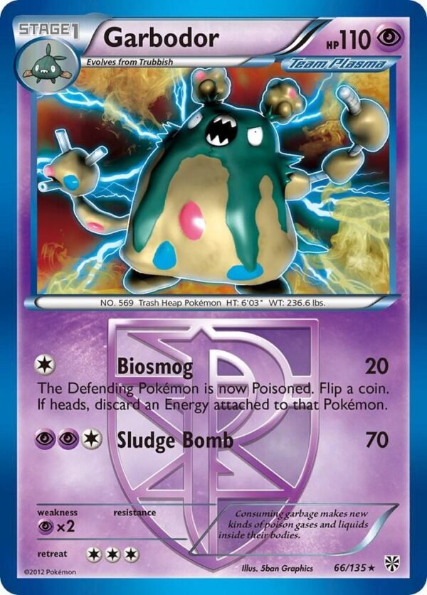 Garbodor (Team Plasma) (66) 66/135 Holofoil Plasma Storm