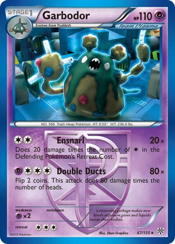 Garbodor (Team Plasma) (67) 67/135 Normal Plasma Storm