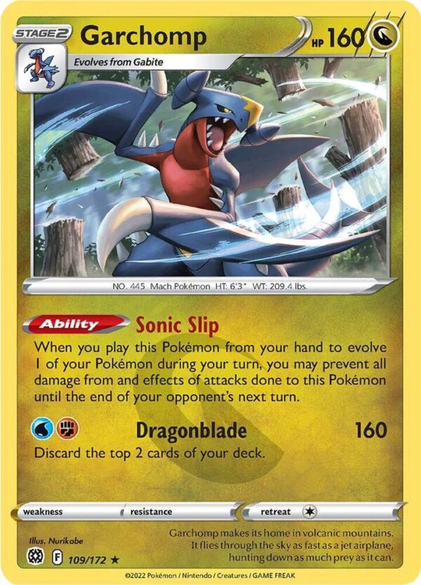 Garchomp 109/172 Holofoil SWSH09: Brilliant Stars Garchomp 109/172 Holofoil SWSH09: Brilliant Stars