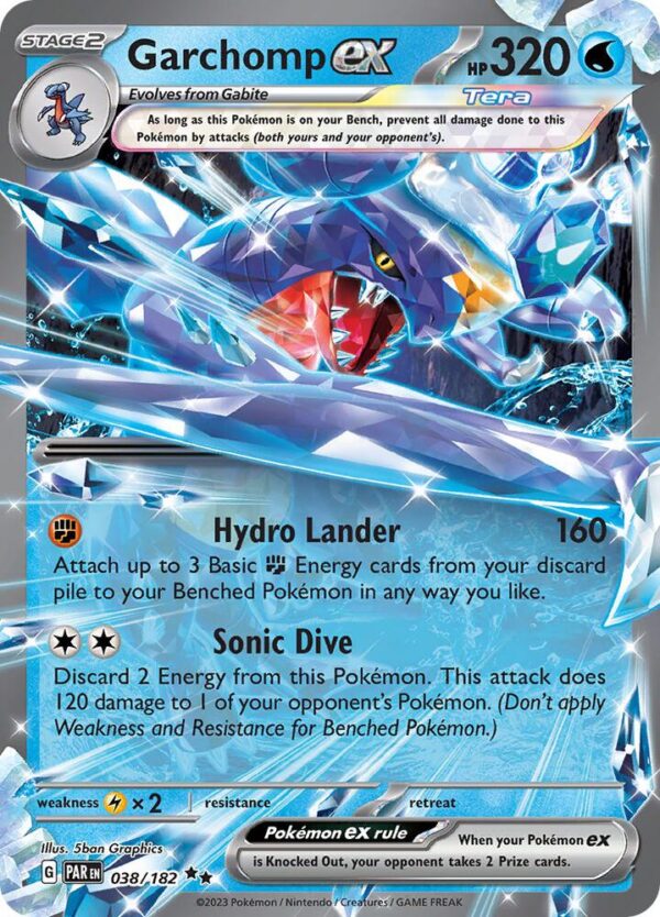 Garchomp ex 038/182 Holofoil SV04: Paradox Rift