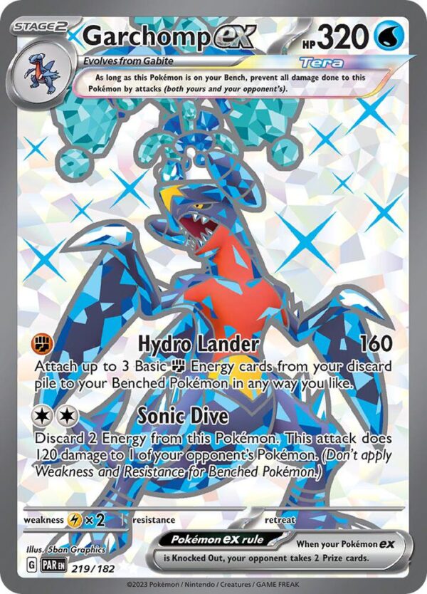 Garchomp ex 219/182 Holofoil SV04: Paradox Rift