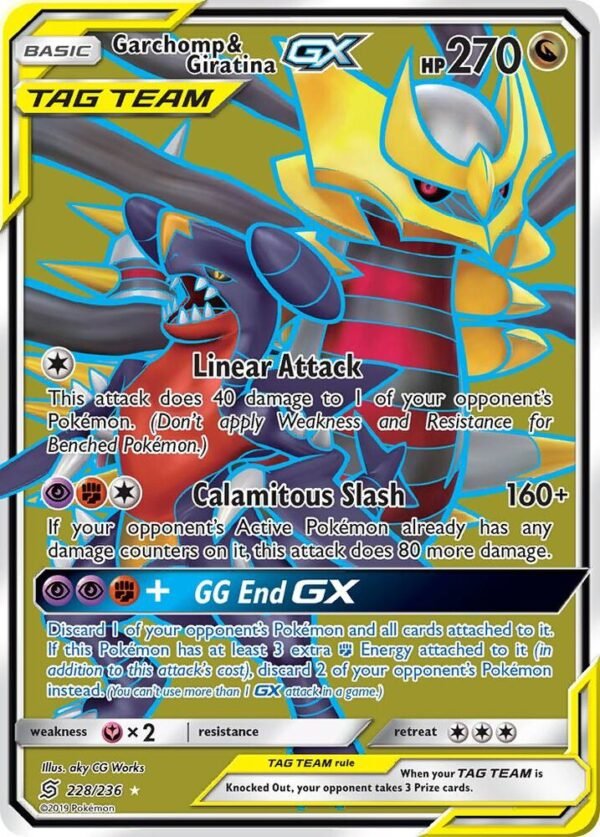 Garchomp & Giratina GX (Full Art) 228/236 Holofoil SM – Unified Minds