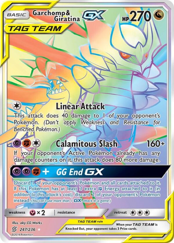 Garchomp & Giratina GX (Secret) 247/236 Holofoil SM – Unified Minds