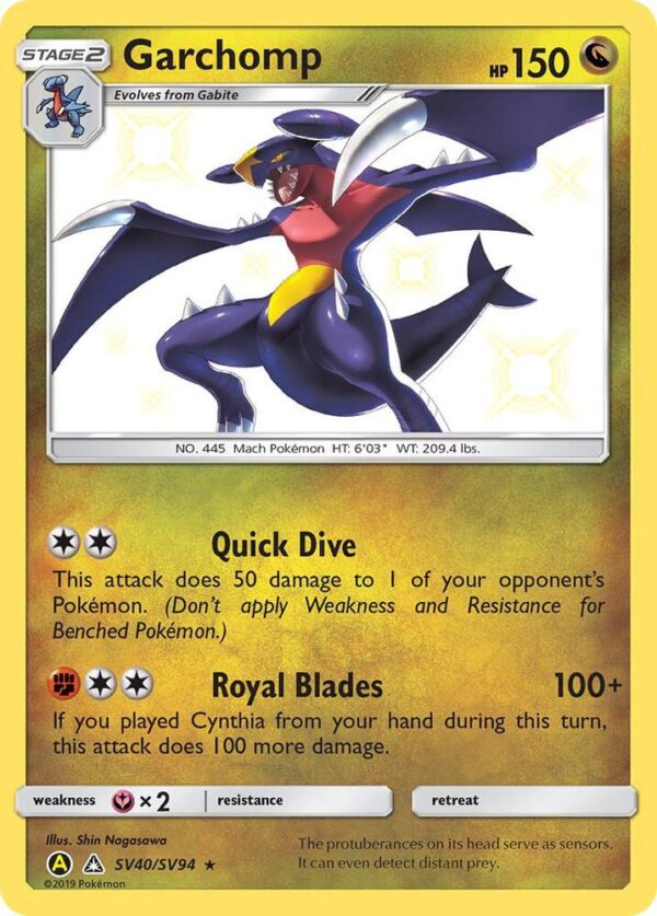 Garchomp SV40/SV94 Holofoil Hidden Fates: Shiny Vault Garchomp SV40/SV94 Holofoil Hidden Fates: Shiny Vault