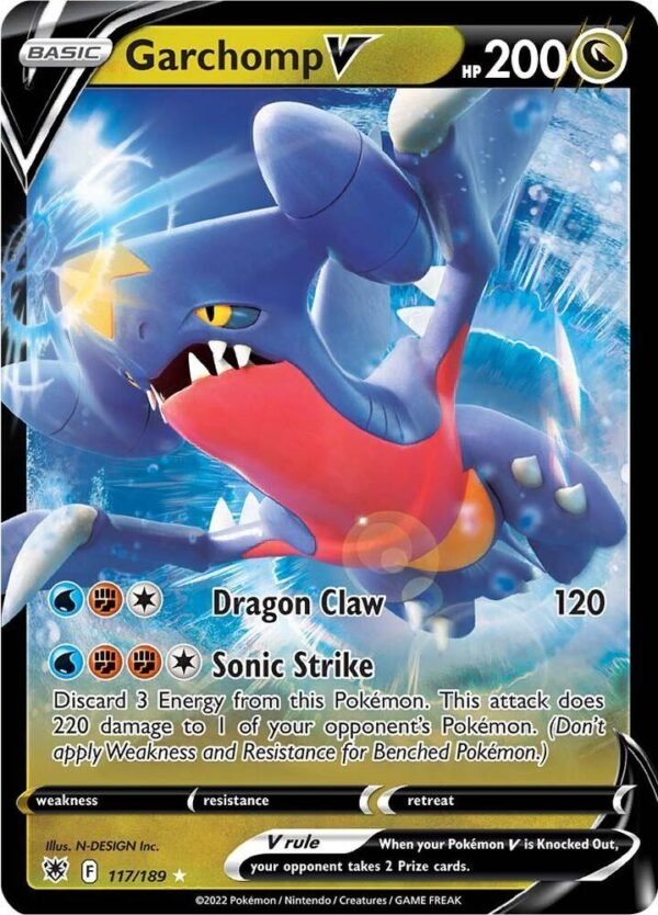 Garchomp V 117/189 Holofoil SWSH10: Astral Radiance Garchomp V 117/189 Holofoil SWSH10: Astral Radiance