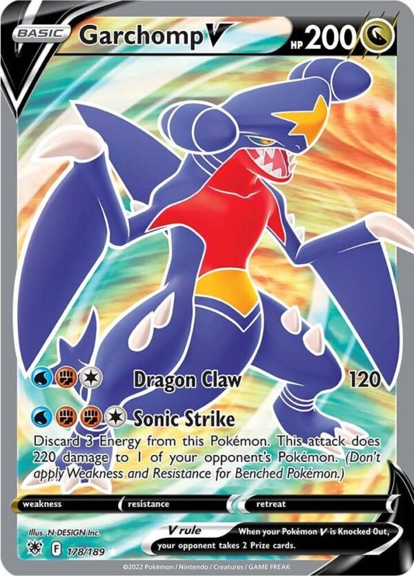 Garchomp V (Full Art) 178/189 Holofoil SWSH10: Astral Radiance