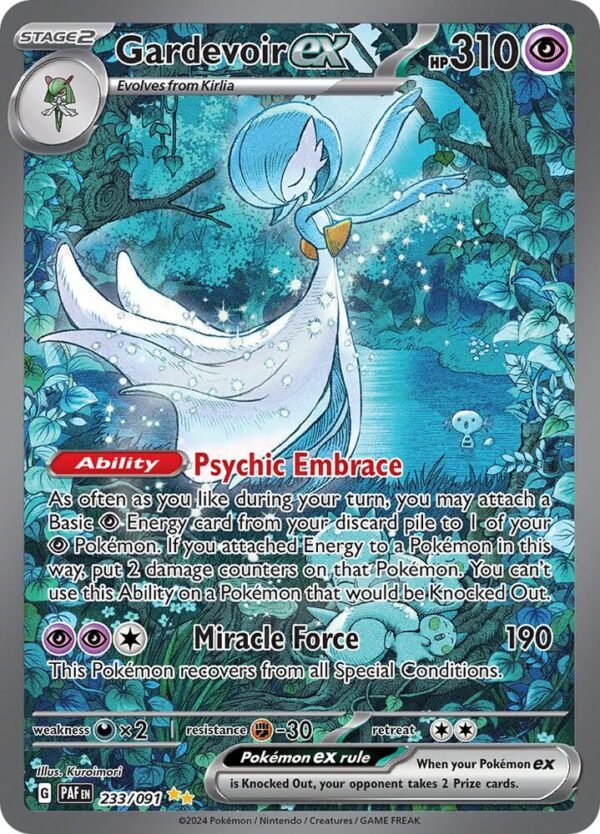 Gardevoir ex 233/091 Holofoil SV: Paldean Fates Gardevoir ex 233/091 Holofoil SV: Paldean Fates