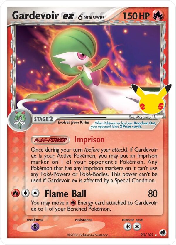 Gardevoir ex (Delta Species) 93/101 Holofoil Celebrations: Classic Collection