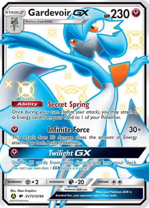 Gardevoir GX SV75/SV94 Holofoil Hidden Fates: Shiny Vault Gardevoir GX SV75/SV94 Holofoil Hidden Fates: Shiny Vault