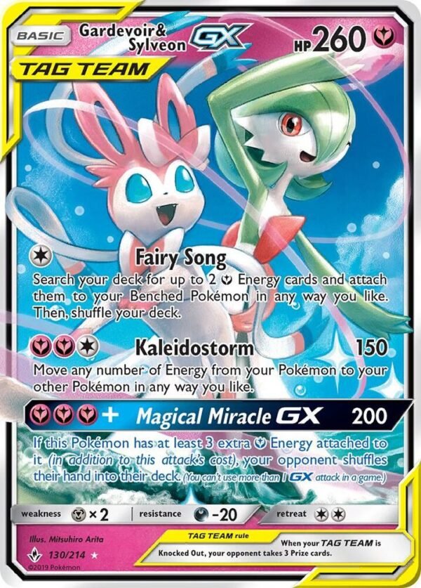 Gardevoir & Sylveon GX 130/214 Holofoil SM – Unbroken Bonds Gardevoir & Sylveon GX 130/214 Holofoil SM – Unbroken Bonds