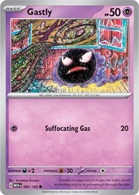 Gastly | 092/165 | Reverse Holofoil | SV: Scarlet & Violet 151 Gastly | 092/165 | Reverse Holofoil | SV: Scarlet & Violet 151