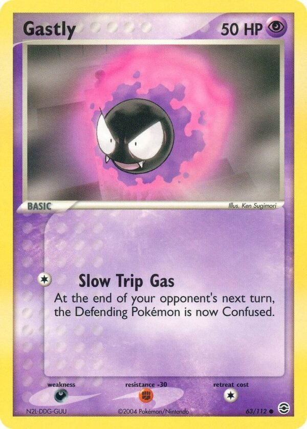 Gastly 63/112 Reverse Holofoil FireRed & LeafGreen Gastly 63/112 Reverse Holofoil FireRed & LeafGreen