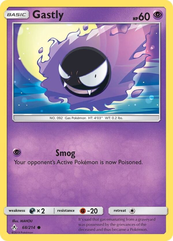 Gastly (68) 68/214 Normal SM – Unbroken Bonds