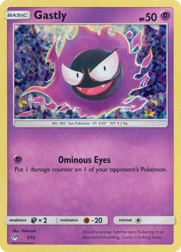 Gastly 7/12 007/012 Holofoil McDonald’s Promos 2019