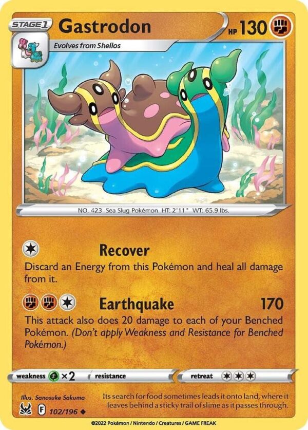 Gastrodon 102/196 Reverse Holofoil SWSH11: Lost Origin