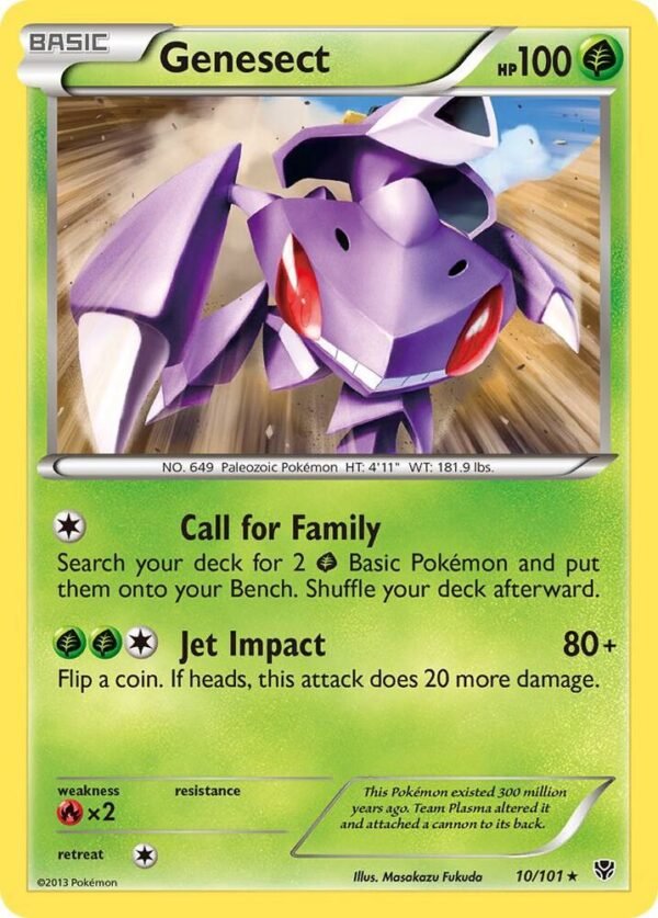 Genesect 10/101 Reverse Holofoil Plasma Blast Genesect 10/101 Reverse Holofoil Plasma Blast