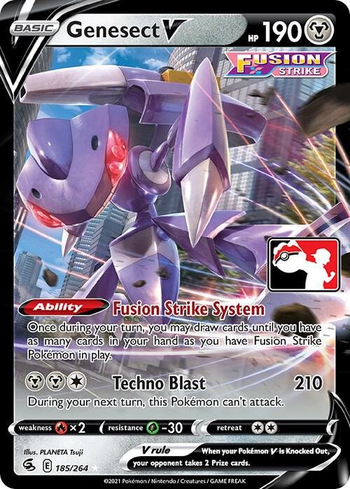 Genesect V 185/264 Holofoil Prize Pack Series Cards