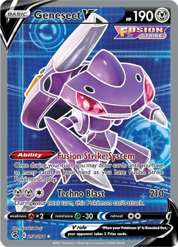 Genesect V (Full Art) 254/264 Holofoil SWSH08: Fusion Strike