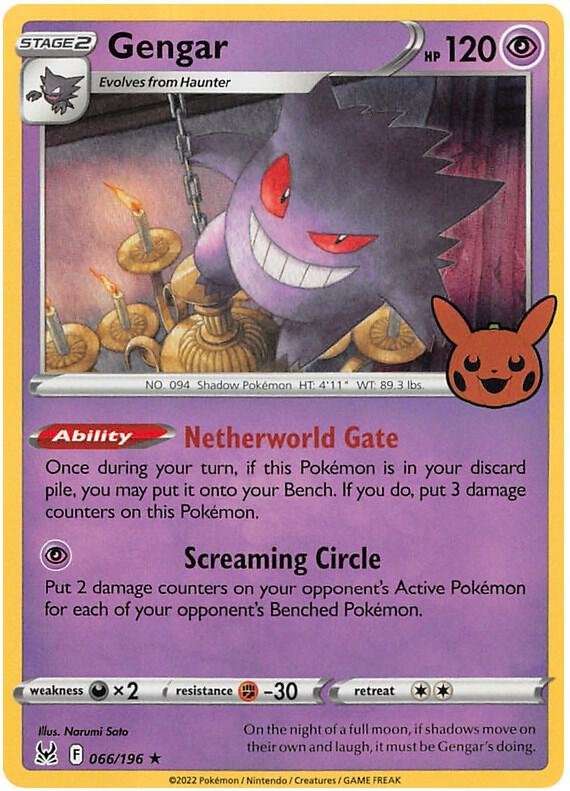 Gengar (2022 Copyright Date) 066/196 Holofoil Trick or Trade BOOster Bundle 2023