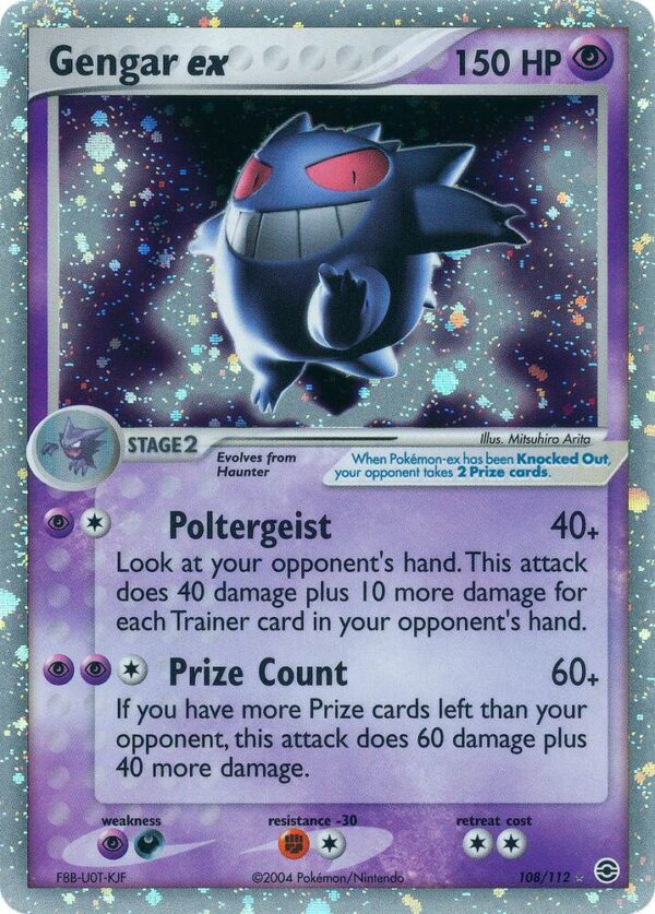 Gengar ex 108/112 Holofoil FireRed & LeafGreen Gengar ex 108/112 Holofoil FireRed & LeafGreen