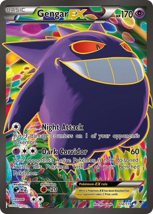 Gengar EX (114 Full Art) 114/119 Holofoil XY – Phantom Forces