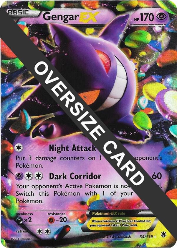 Gengar EX 34/119 034/119 Holofoil Jumbo Cards Gengar EX 34/119 034/119 Holofoil Jumbo Cards