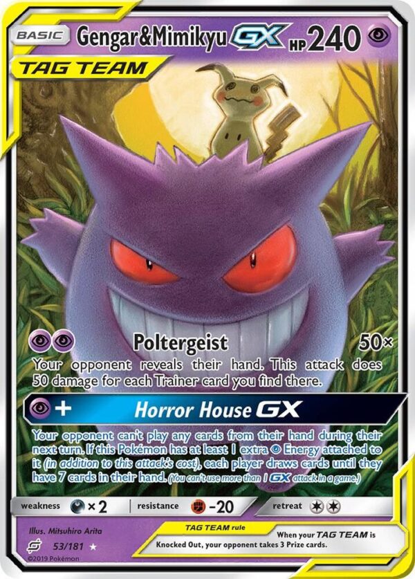 Gengar & Mimikyu GX 53/181 Holofoil SM – Team Up