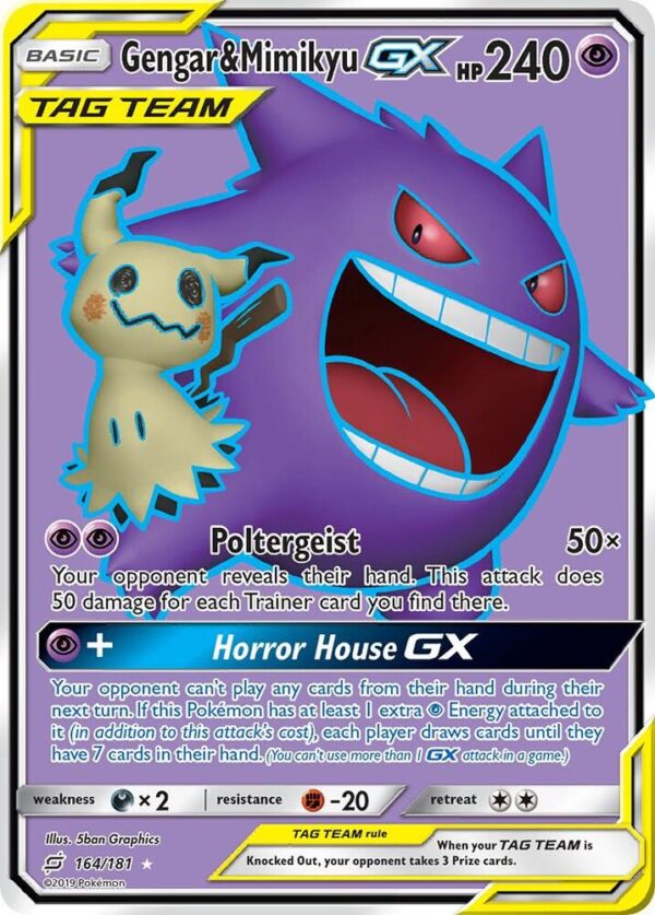 Gengar & Mimikyu GX (Full Art) 164/181 Holofoil SM – Team Up Gengar & Mimikyu GX (Full Art) 164/181 Holofoil SM – Team Up