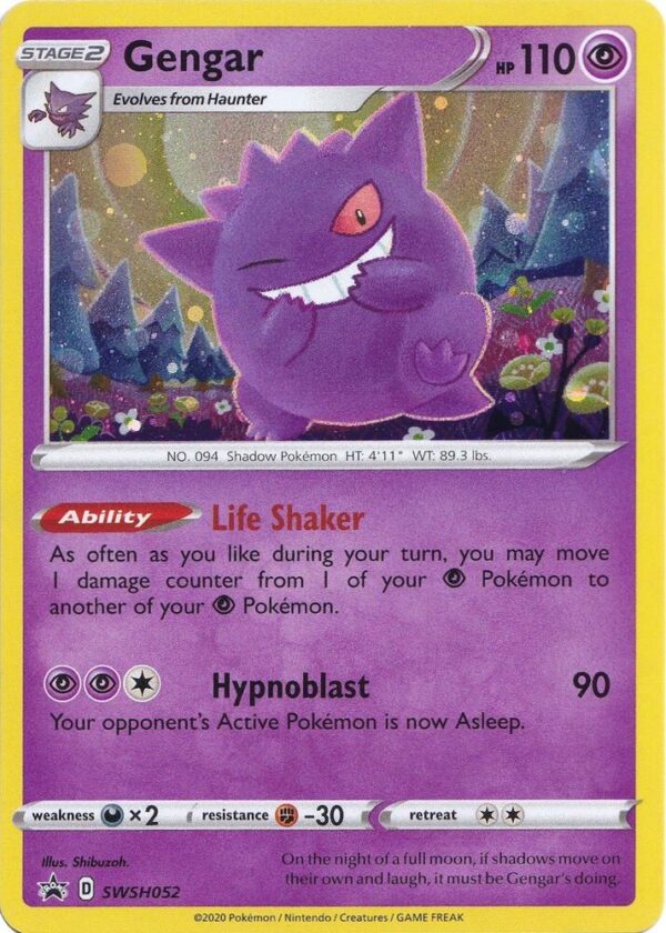 Gengar SWSH052 Holofoil SWSH: Sword & Shield Promo Cards Gengar SWSH052 Holofoil SWSH: Sword & Shield Promo Cards