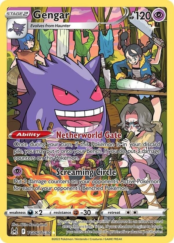Gengar TG06/TG30 Holofoil SWSH11: Lost Origin Trainer Gallery Gengar TG06/TG30 Holofoil SWSH11: Lost Origin Trainer Gallery
