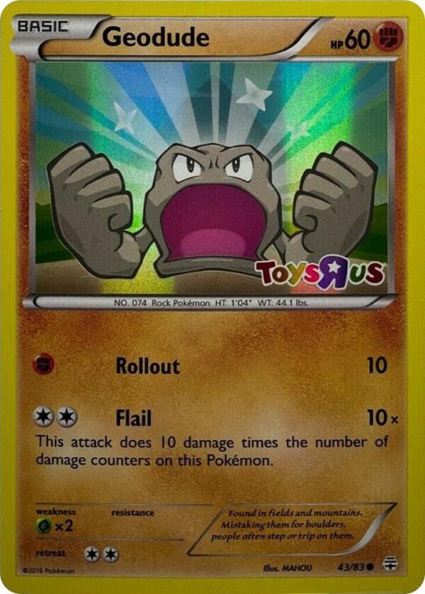Geodude 43/83 (Toys R Us Promo) 043/083 Holofoil Miscellaneous Cards & Products