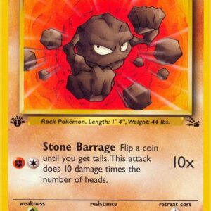 Geodude 47/62 1st Edition Fossil