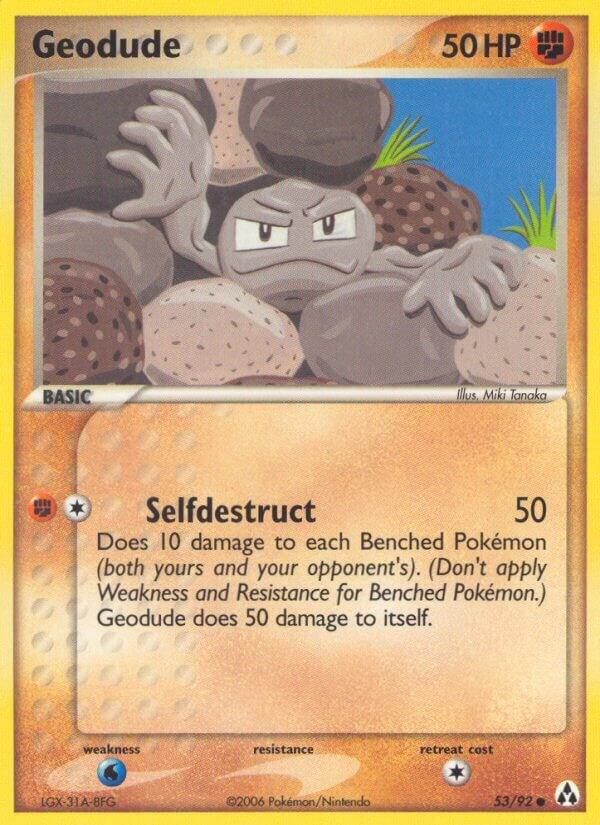 Geodude 53/92 Reverse Holofoil Legend Maker Geodude 53/92 Reverse Holofoil Legend Maker