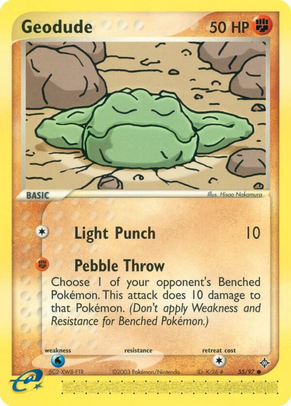 Geodude 55/97 Reverse Holofoil Dragon