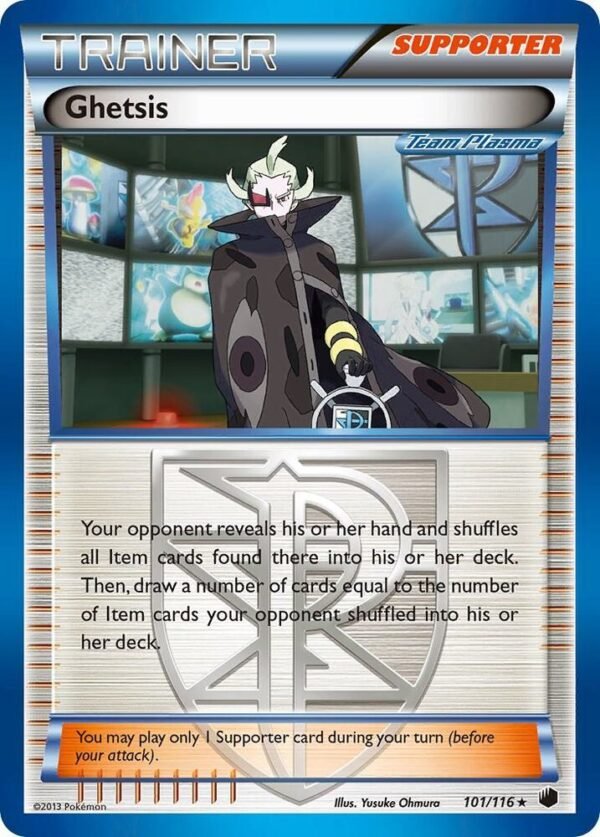 Ghetsis (Team Plasma) 101/116 Holofoil Plasma Freeze Ghetsis (Team Plasma) 101/116 Holofoil Plasma Freeze