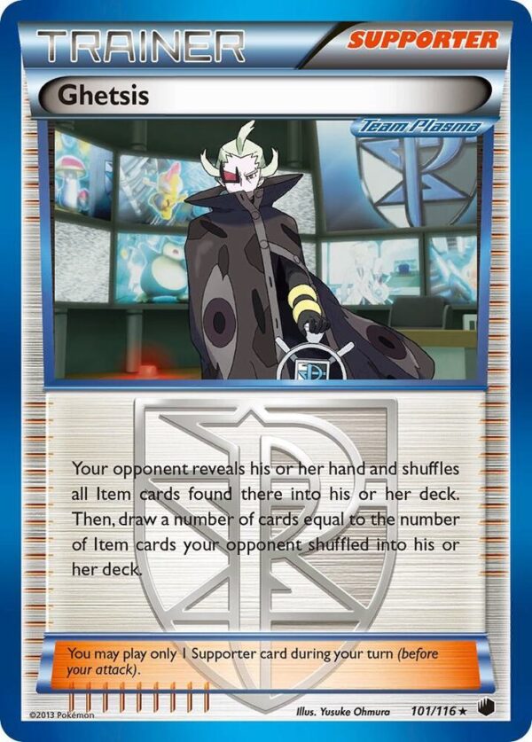 Ghetsis (Team Plasma) 101/116 Reverse Holofoil Plasma Freeze