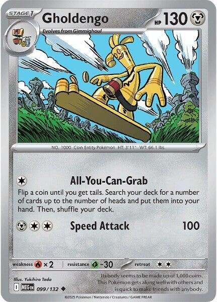 Gholdengo 099/132 Reverse Holofoil ME01: Mega Evolution
