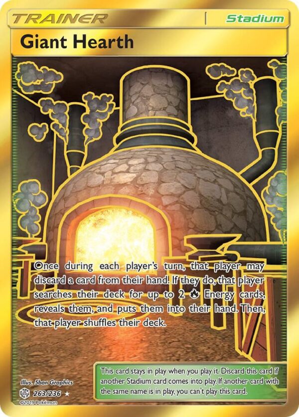Giant Hearth (Secret) 263/236 Holofoil SM – Cosmic Eclipse Giant Hearth (Secret) 263/236 Holofoil SM – Cosmic Eclipse
