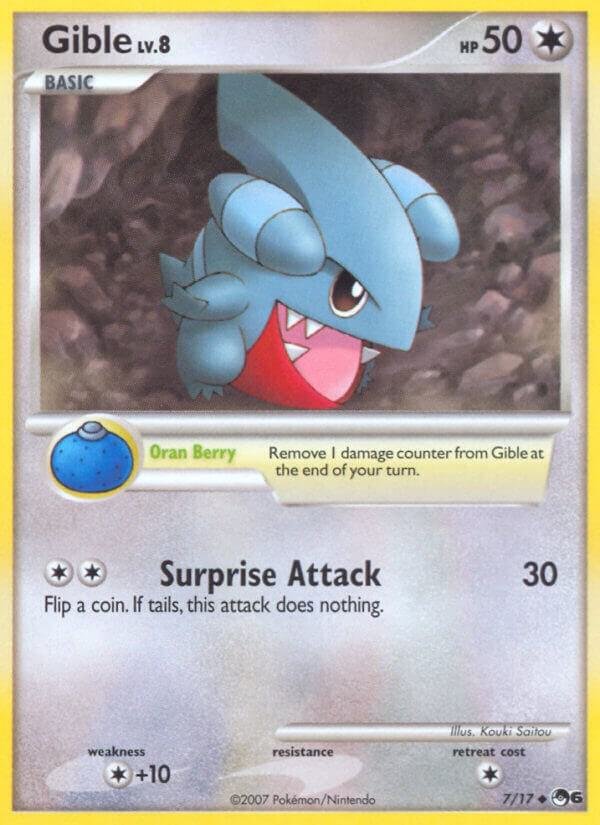Gible 007/017 Holofoil POP Series 6
