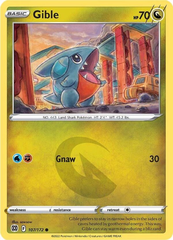 Gible 107/172 Normal SWSH09: Brilliant Stars