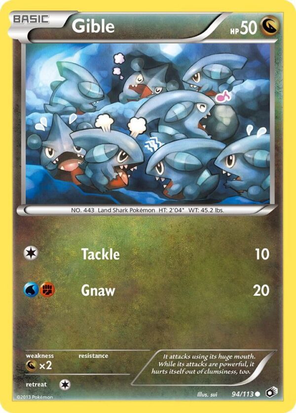 Gible 94/113 Normal Legendary Treasures