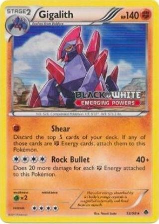 Gigalith 53/98 (Prerelease) Holofoil Black and White Promos Gigalith 53/98 (Prerelease) Holofoil Black and White Promos