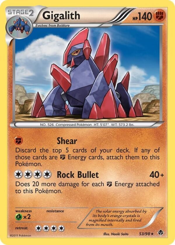 Gigalith 53/98 Reverse Holofoil Emerging Powers Gigalith 53/98 Reverse Holofoil Emerging Powers