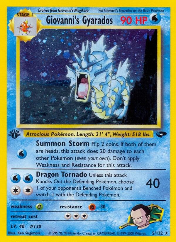 Giovanni’s Gyarados 005/132 Unlimited Holofoil Gym Challenge Giovanni’s Gyarados 005/132 Unlimited Holofoil Gym Challenge