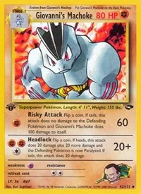 Giovanni's Machoke | 042/132 | 1st Edition | Gym Challenge