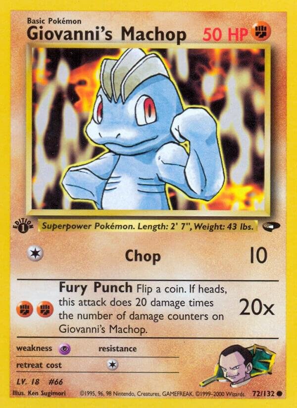 Giovanni’s Machop 072/132 1st Edition Gym Challenge Giovanni’s Machop 072/132 1st Edition Gym Challenge